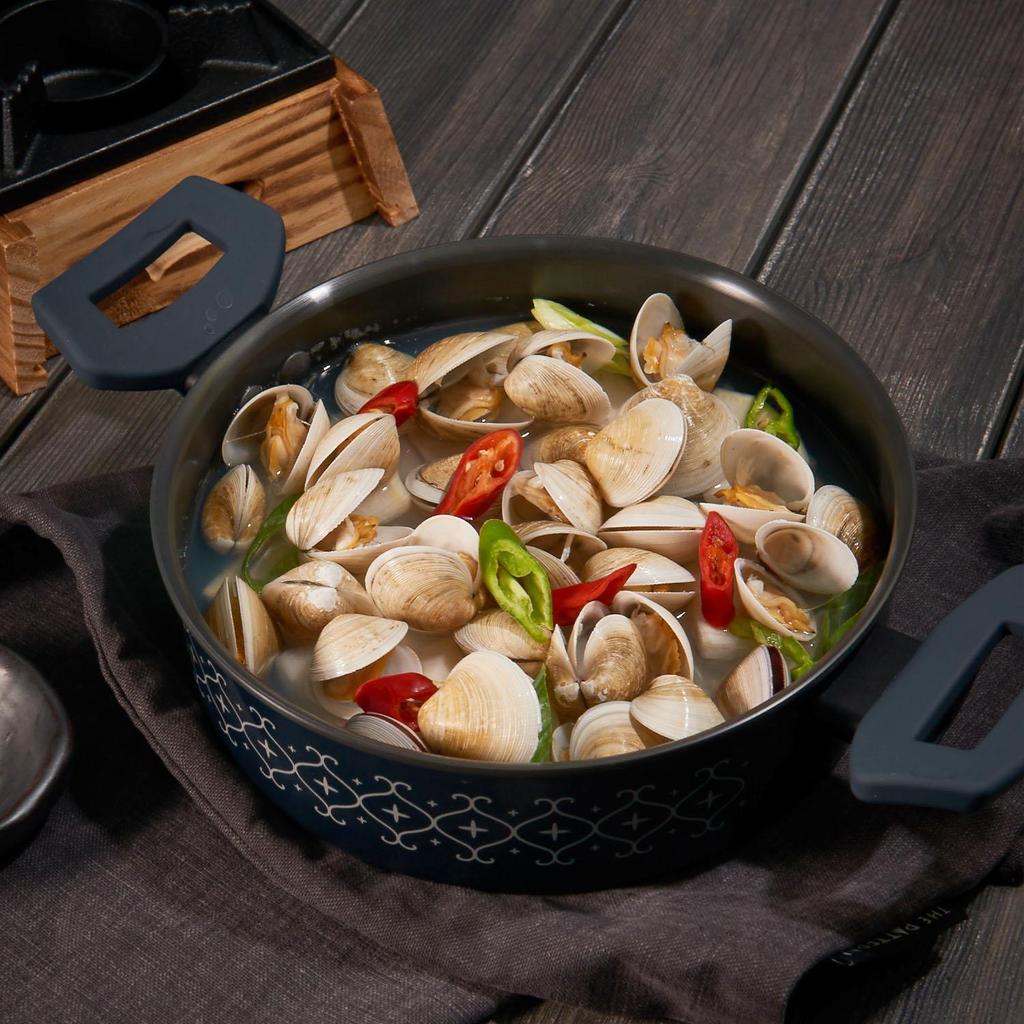 Кастрюля и кастрюля Lassiette Sizzle Induction с антипригарным покрытием (18см, 20см) Можно мыть в посудомоечной машине Синий