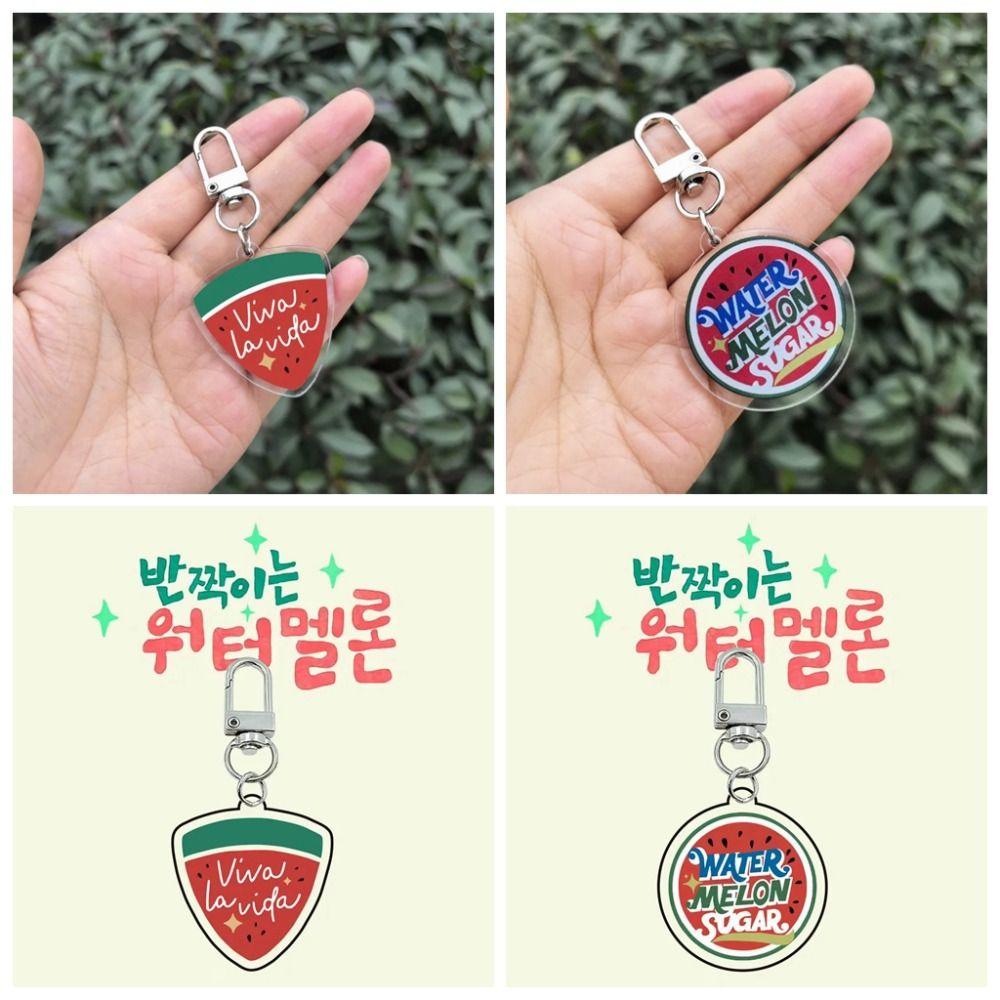 Simulation Acrylic Watermelon Pendant Acrylic Shining Watermelon Keychain   Phone