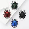 Креативная брошь в виде жука из эмали из сплава, атмосферная универсальная булавка для украшения мужского пиджака