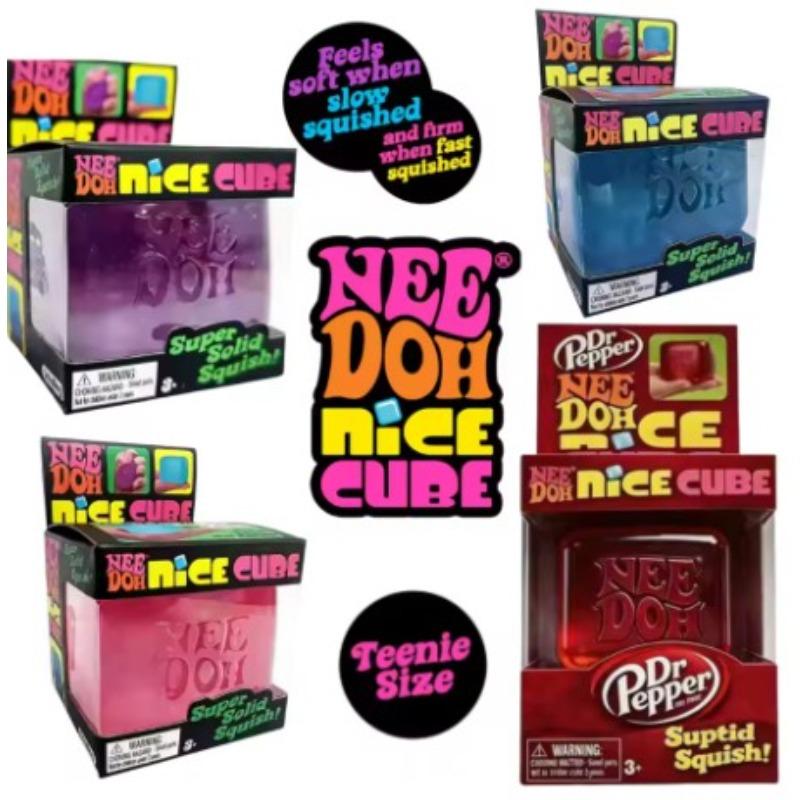 Nee Doh Nice Cube Мягкий резиновый кубик для сжатия Сенсорный декомпрессионный офисный снимает тревогу Сжимание Музыка