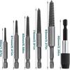 6pcs Chrome Molybdenum Steel Broken Bolt Extractor Set Hexagonal Handle Screw Extractor  Worker