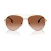 Burberry Thin Frame Logo Lettering Metal Aviator Sunglasses Women's Gold