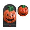 Halloween Doorbell Decoration,Animated Skulls Doorbell with Spooky Sounds,Decor with Lightup Eyeball,Halloween Pumpkin Doorbell