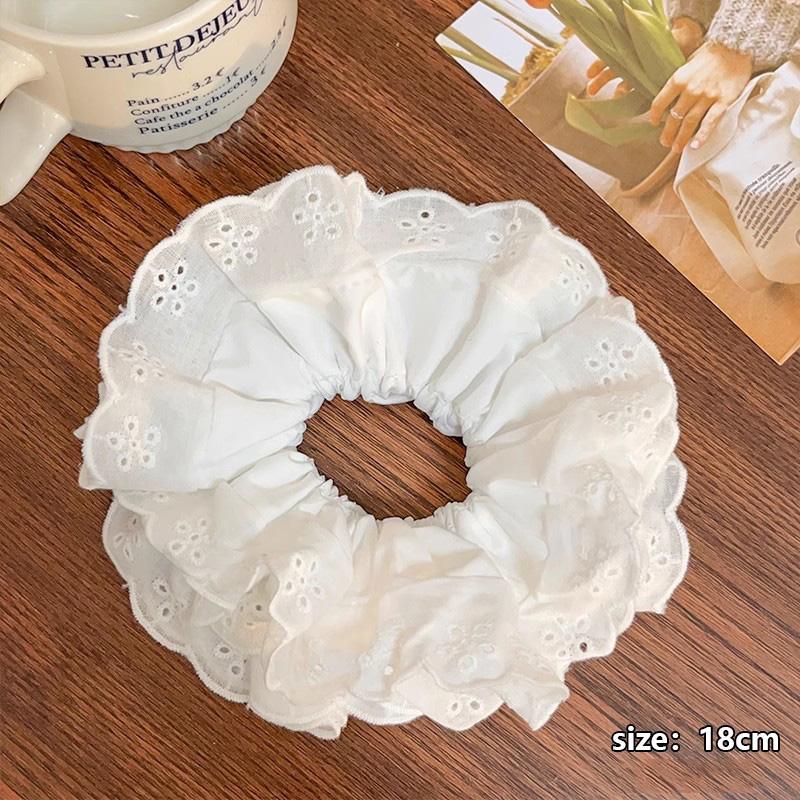 Элегантная широкая резинка для волос из французского кружева с прорезями для женщин и девушек, милое украшение для волос, резинка, модные аксессуары для волос