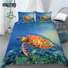 Роскошный 3D-принт морской черепахи для дома, 2/3 предмета, удобный пододеяльник, наволочка, комплекты постельного белья, размеры EU/US/AU Queen и King
