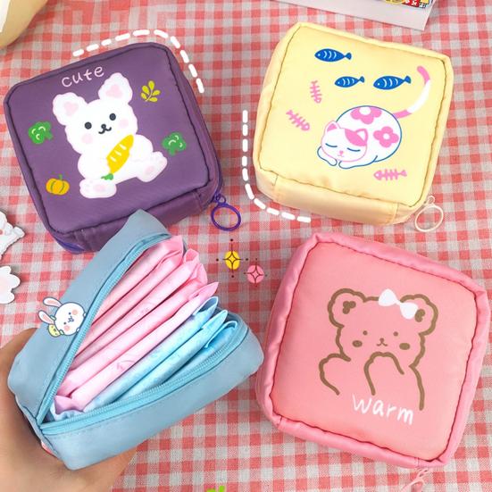 Полезный моющийся мультяшный легкий тампон с застежкой-молнией для женщин