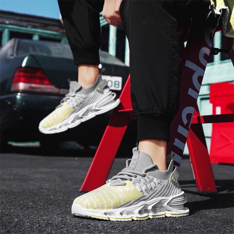 Fashion 2025 Running Sneakers Newest Breathable Comfort For Men Low Top Mens Sports Increase Shoes Jogging Casual Breathable Woven