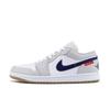 Air Jordan 1 Амортизация Нескользящая Низкие Винтажные Баскетбольные Кроссовки Унисекс Белый Серый 553558-146(Команда746-)