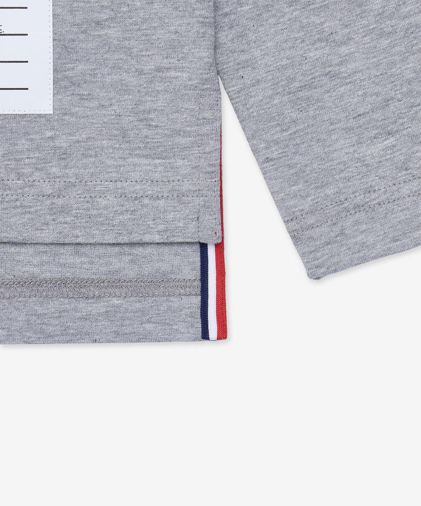 Tombeulaun Oversized Long Sleeve Rwb Trim T-Shirt - Light Grey / Mjs289A00042055