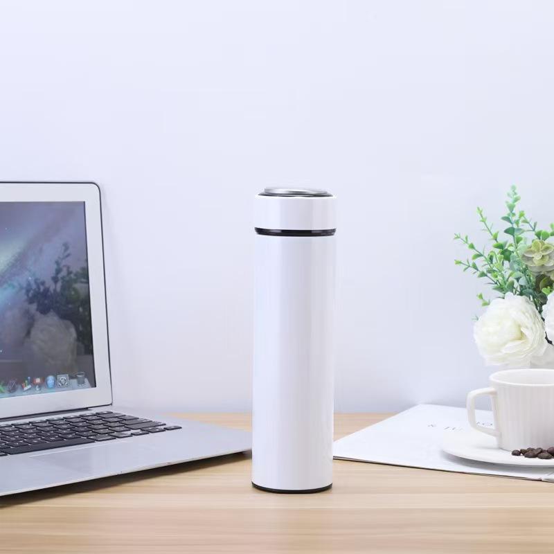 Smart thermos cup with temperature display Stainless steel thermos cup Car business straight cup