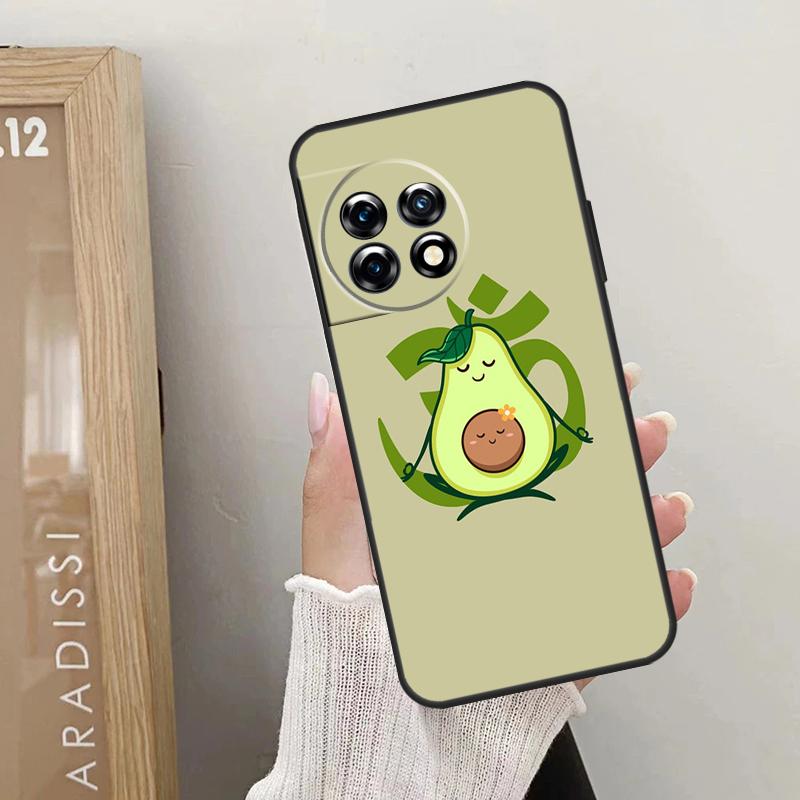 Avocado Yoga Funny Pattern Case For OnePlus 10T 10R 12R 9R 8T 12 11 9 10 Pro Nord CE 2 3 Lite CE4 2T N10 N20 N30 Cover