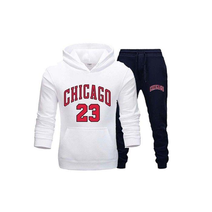 Jogging Survêtement Basketball Chicago 23 enfant blanc - Blanc