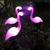 Solar Ground Lawn Lamp Flamingo One Drag Three Outdoor Courtyard Lamp Landscape Lamp Garden Decoration