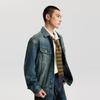 Lee Denim Jackets Men's Dark Blue Lapel Moderate Straight Fit LMT011190203487A09202