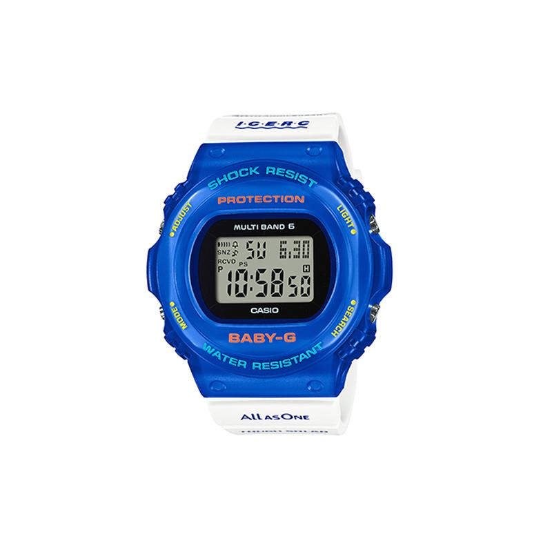 Casio CASIO Серия BABY-G Icerc Япония 30-летний юбилейная модель 200 метров водонепроницаемость питание шесть станций радиоволна солнечная BGD-5700UK-2JR