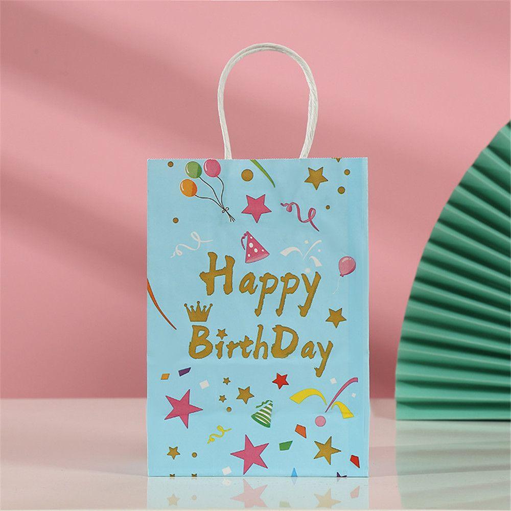 Packaging Cake Baby Shower Balloon Kraft Paper Gift Paper Bags Happy Birthday Cartoon Candy Bag