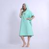 Hooded Microfiber Beach Poncho: Portable Wearable Towel Robe