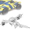 Silver Aluminum Alloy Shell RC Car Front Rear Axle Upgrade Parts Accessory for Axial SCX10 II 90047 90046Front Rear Axle