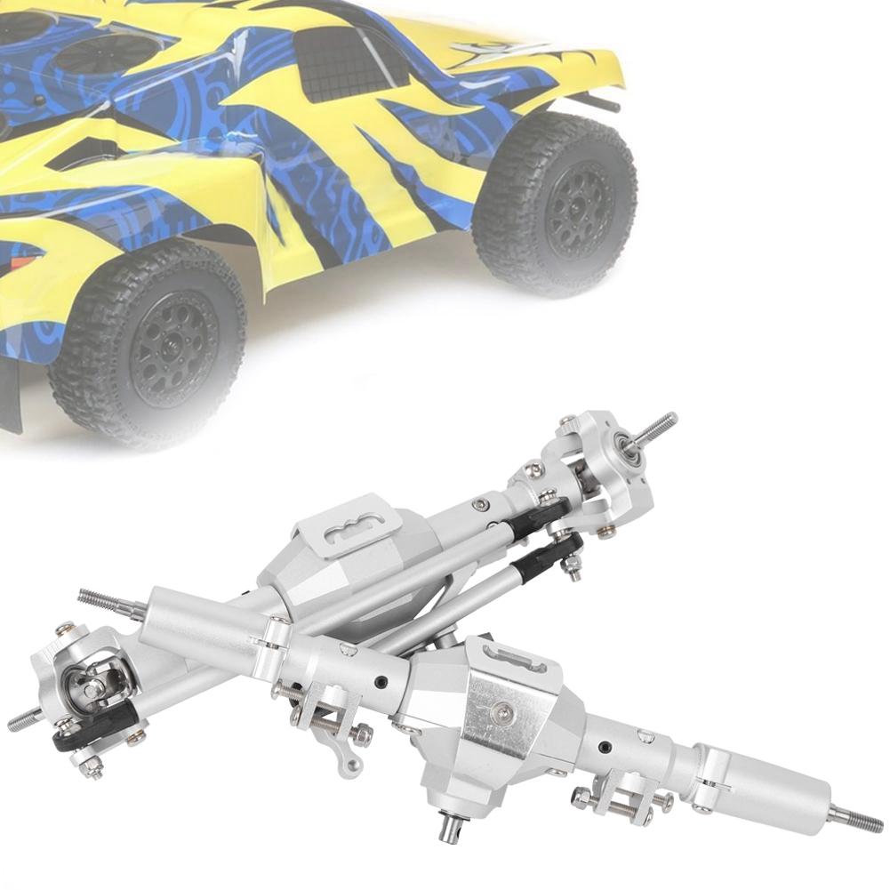 Silver Aluminum Alloy Shell RC Car Front Rear Axle Upgrade Parts Accessory for Axial SCX10 II 90047 90046Front Rear Axle