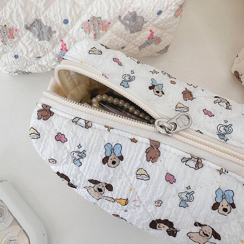 Cute Cartoon Print Women'S Cosmetic Bag Portable Ladies Makeup Case Travel Storage Bags Casual Female Clutch Purse