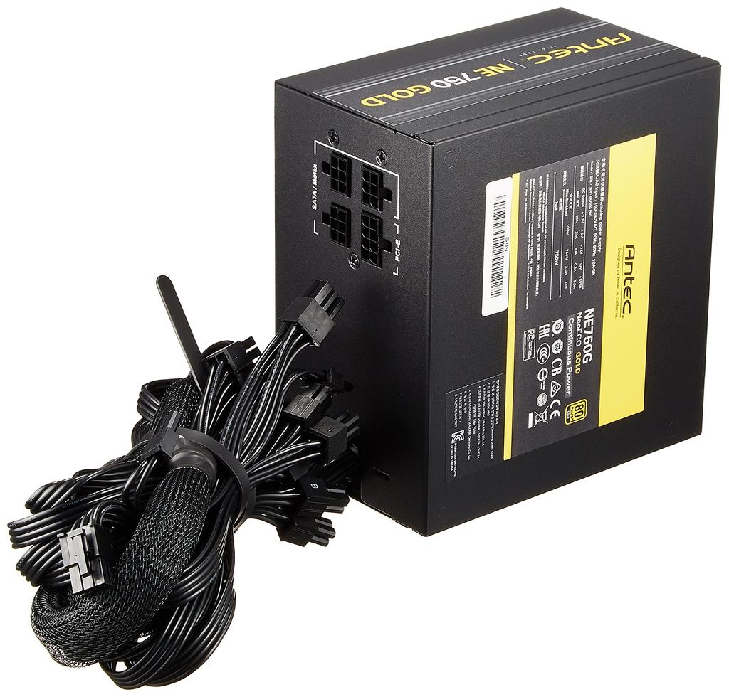 ANTEC 80PLUS GOLD Highly Efficient and Durable Power Supply Unit NE750 GOLD Certified,