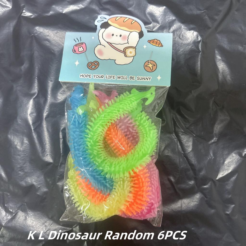 6PCS Funny Unicorn Pull Worm Noodle Fidget Toys Stretch String TPR Rope Anti Stress Toys String Stress Relief Autism Vent Toy