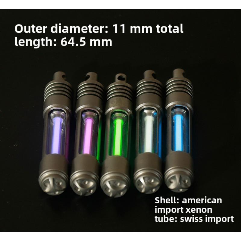 Titanium Alloy T323P Tritium Tube Keychain Pendant Signal Light Self-luminous, Easy To Disassemble