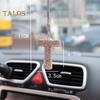 Bling Car Letter Charm Faux Crystal Letter Pendant Car Rear View Mirror Hanging Rhinestone Alphabet Ornament for Car Tree Accessory