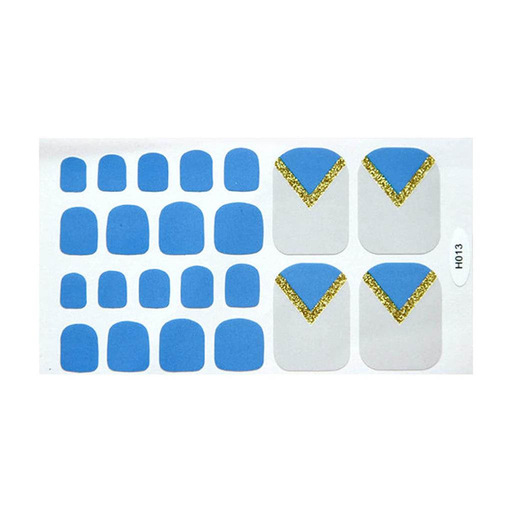 Toe Nail Stickers For Summer Sandals Full Wraps Toe Nail Polish Sticke
