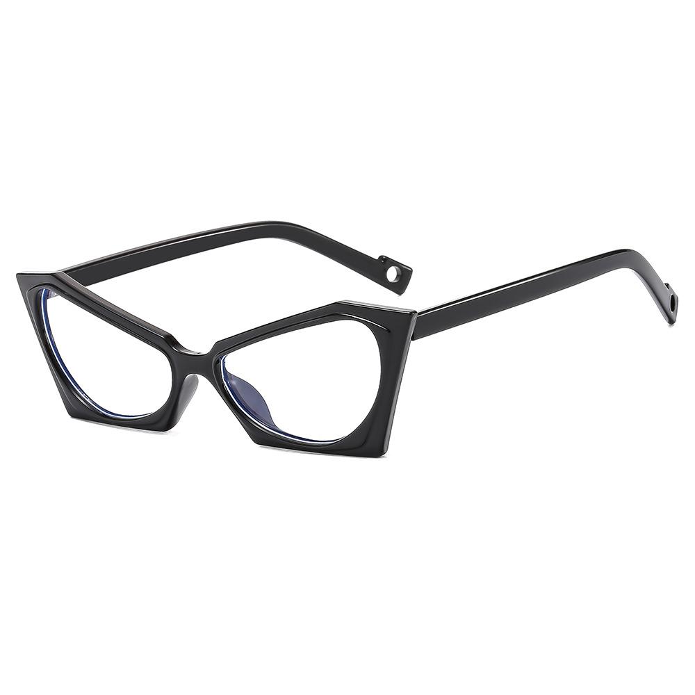New plain retro can be equipped with myopia anti-blue light flat mirror quadrilateral cat eye personality with glasses frame