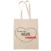 Tote Bag - PLANETEE - Huissière Femme Irremplaçable - Coton Naturel - Imprimé En France - Grande Contenance