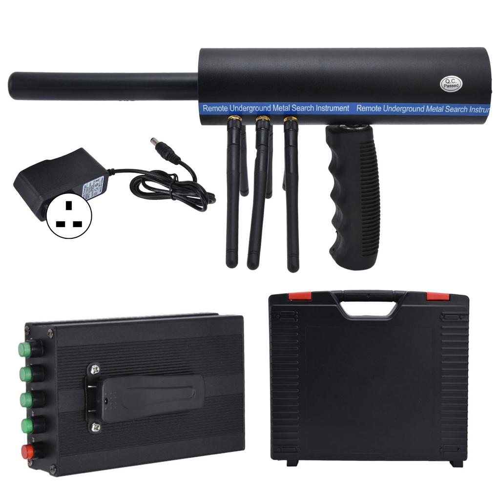 Металлоискатель AKS, ручной металлоискатель с 6 антеннами и дальностью действия 1000 метров, высокая точность, черный цвет
