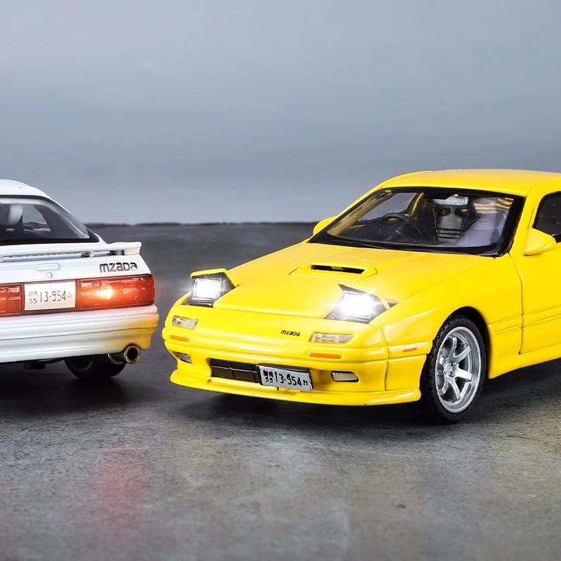 1/32 Mazda RX-7 литая модель автомобиля из металла спортивные транспортные средства модель высокая имитация звука и света коллекция детская игрушка подарок