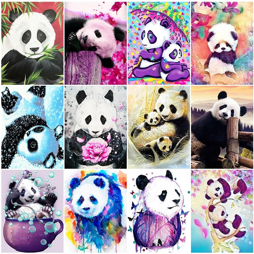 Алмазная картина 5D Панда, набор для вышивки крестом, Алмазная мозаика, рукоделие с животными, полная дрель, вышивка, настенное искусство, домашний декор