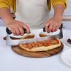 Stainless Steel Pizza Cutter Double Handle Large Size Pizza Wheel for Fast Easy Slicing Through Thick Crusts 1