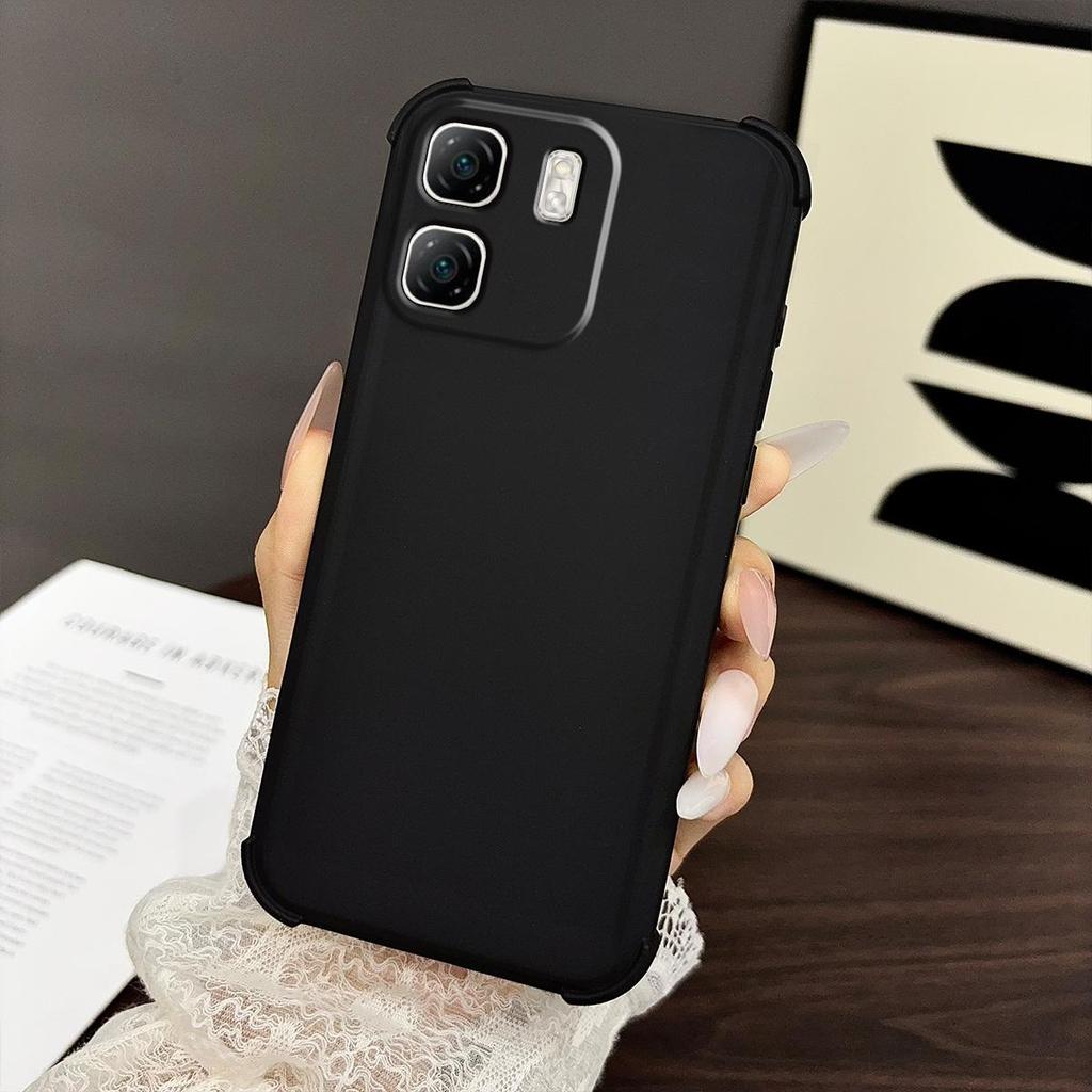 Чехол для infinix HOT 50i Ультрамягкий Жидкий Силикон Чехол Эстетика Y2K Минимализм Защита от падения с подушкой безопасности
