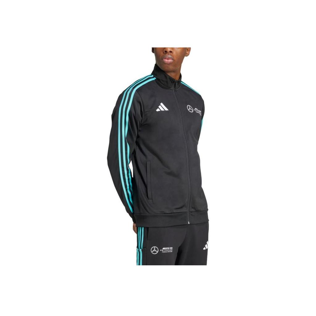 adidas Мужская уличная куртка Mercedes AMG Petronas Formula Team Dna черная/белая JV5355
