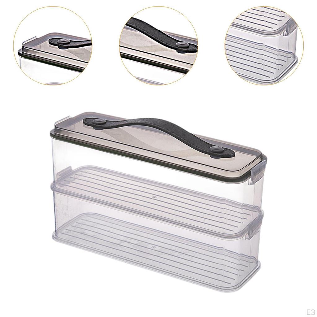 Pasta Container with Handle Airtight Spaghetti Keeper Long Noodle Holder Canister