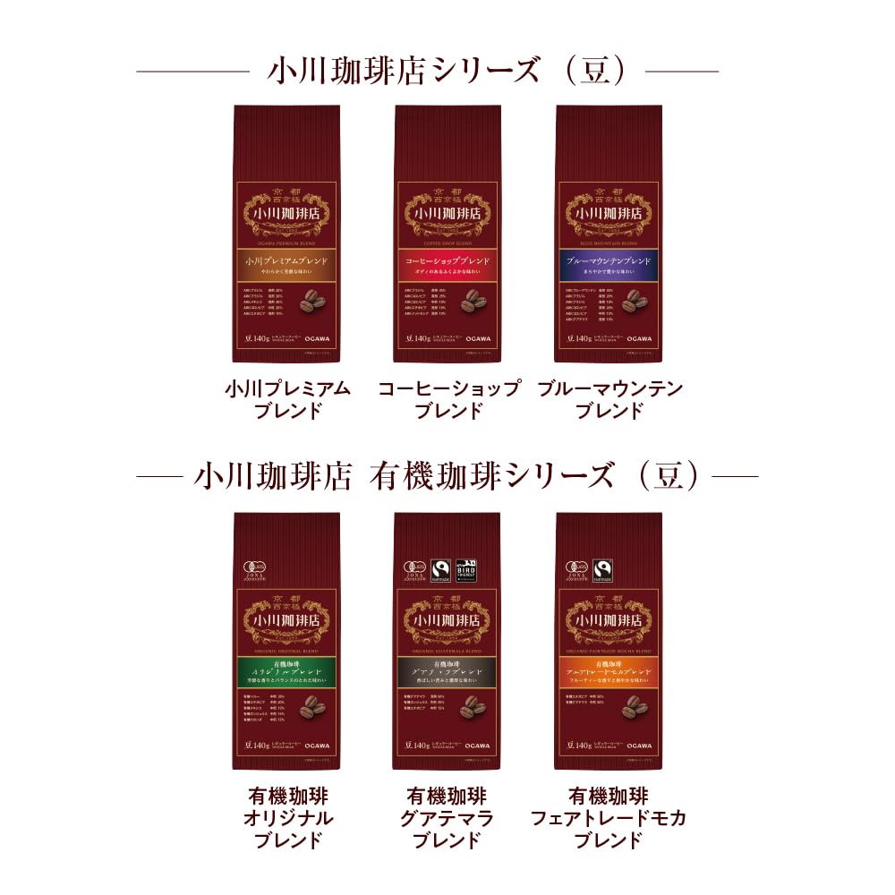 Кофешоп Ogawa Кофе в зернах Ogawa Premium Blend 140 г x 3 штуки