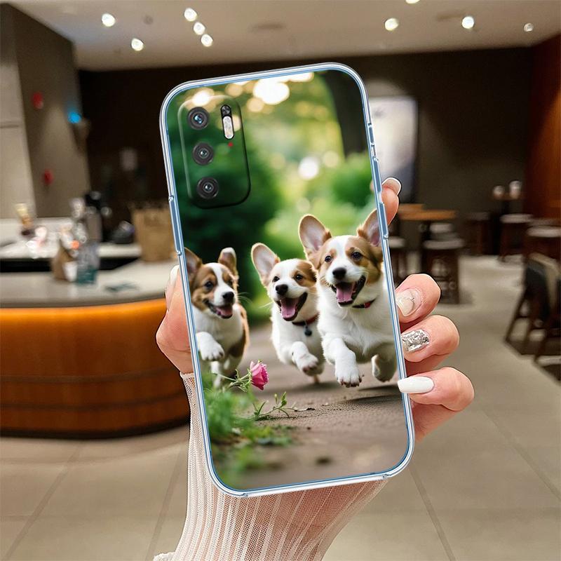 UP23 Cute Corgi dog Transparent Phone Case for Samsung Galaxy A04 A04S A14 A23 A34 A54 M23 M33 M52 M53