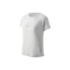 Футболка Li Ning Plain Letter Print Round Neck с коротким рукавом, женские топы цвета шампанского и белого ATSR066-1