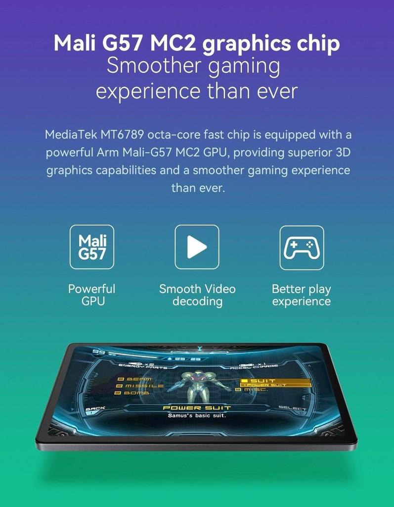 Refurbished: AllDOCUBE iPlay 50 Pro 10.4in 4G LTE Tablet 8GB RAM 128GB ROM, Android 12, with Earphone, OTG, Holster, Bluetooth Keyboa