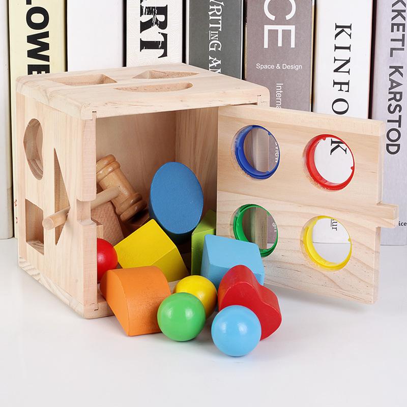 Детское образование Образовательные строительные блоки Интеллектуальная коробка для детей 1-2 лет Монтессори Раннее детское образование Игрушки для сопоставления фигур