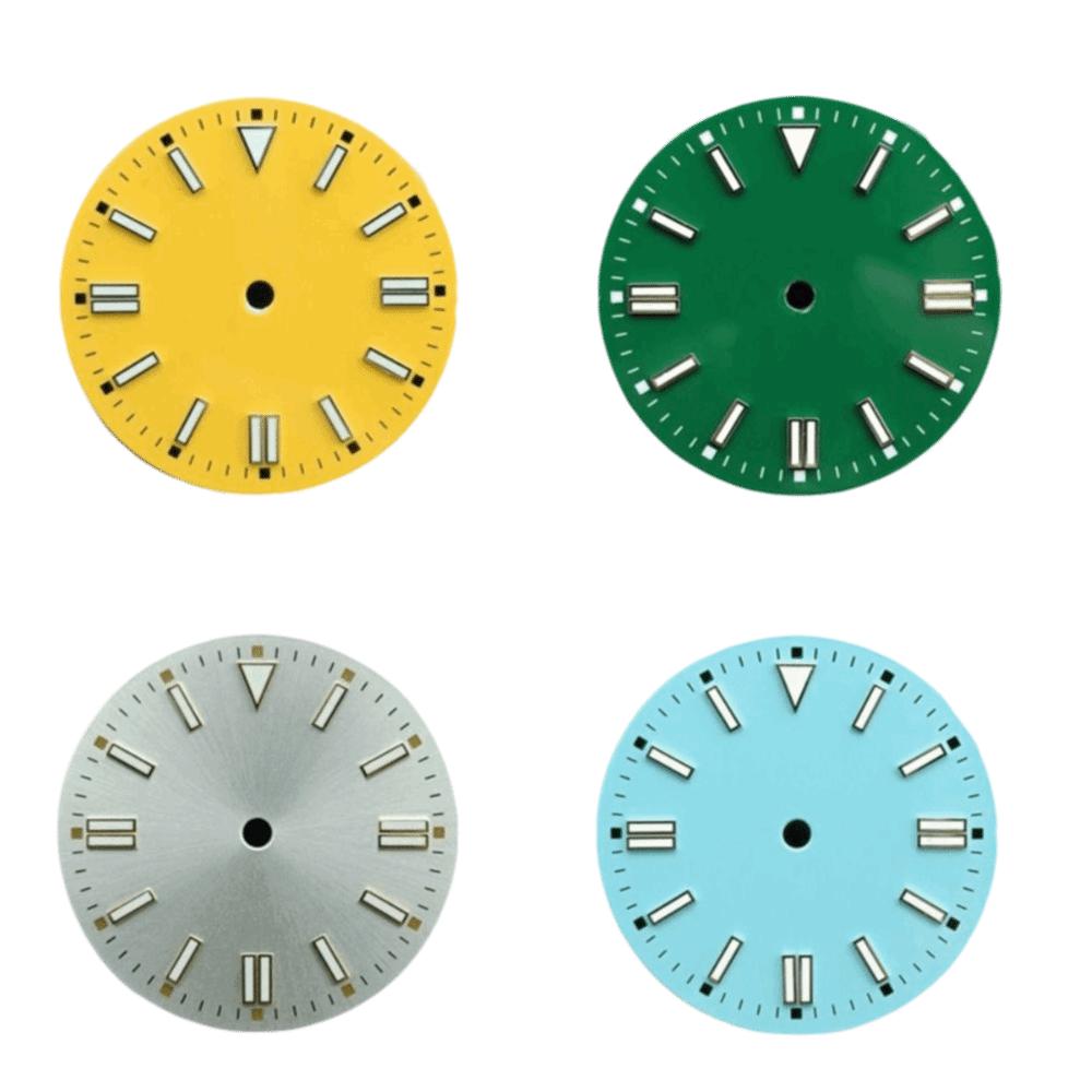 28.5MM Dial Size Watch Dial Face Colorful Dial Plate Watch Movement Dial for NH35 8215 2836 Watch