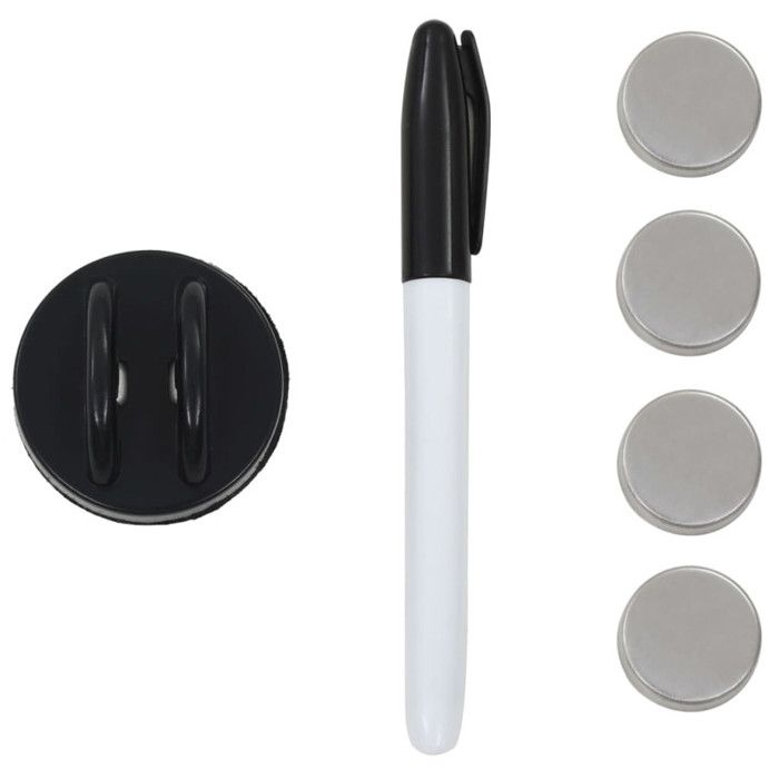 VidaXL Magnetic Wall-Mounted Blackboard Glass 60x60 Cm