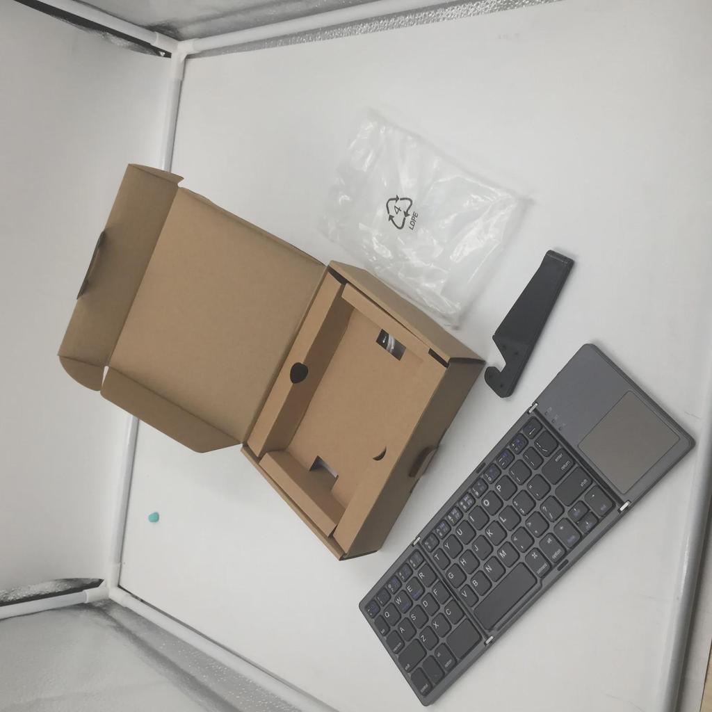 Tri-Fold Ultra-Thin Portable Bluetooth Keyboard with Touchpad