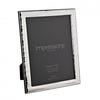 Impressions 999 Silver Narrow Wave Photo Frame 5 X 7 Wood Back Made In Italy