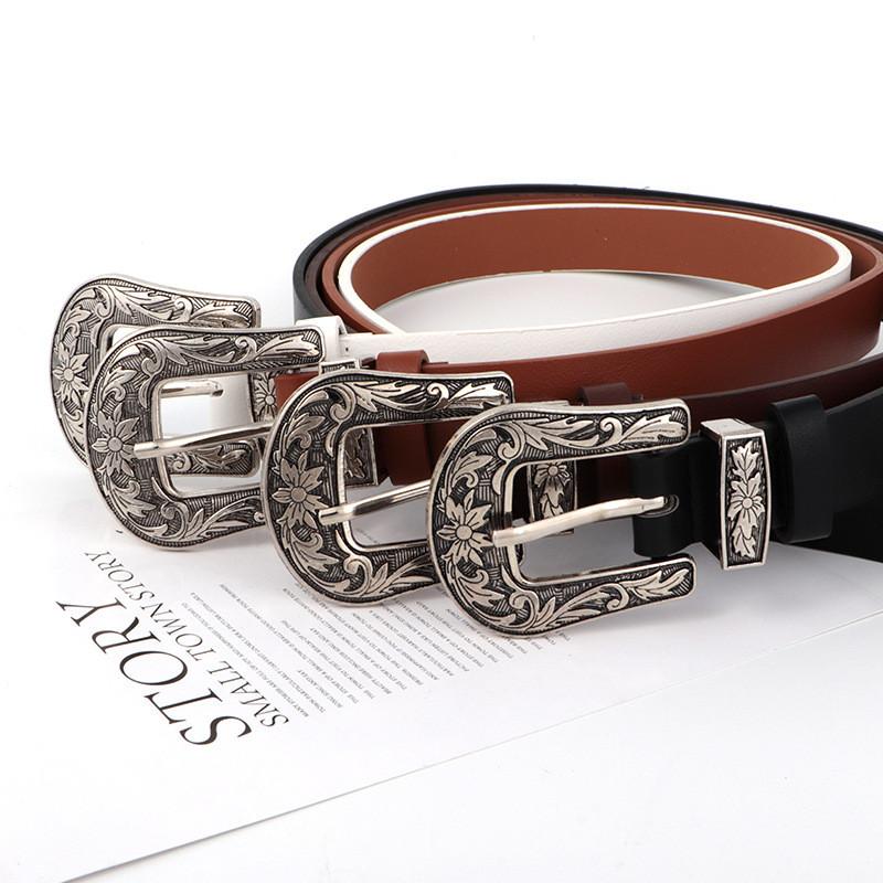 Классический кожаный ремень из ПУ для женщин с пряжкой из сплава, подходит для работы и повседневной одежды