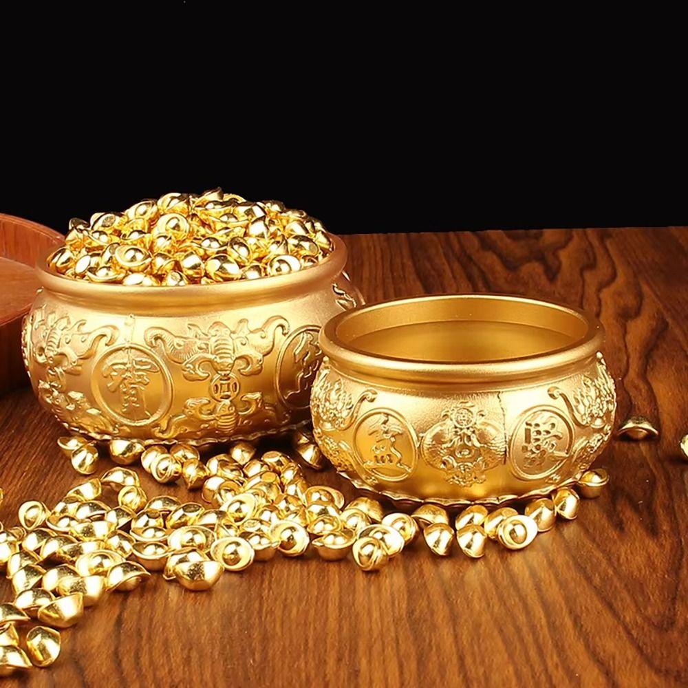 1Pcs Attract Wealth Brass Cornucopia Fortunate Desktop Small Ornament Treasure Bowls Home Decor