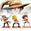 Набор ПВХ Фигурок One Piece Луффи Зоро Санджи Аниме Коллекционный Настольный Орнамент